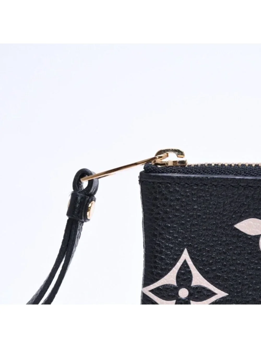 Louis Vuitton Coin Purse Monogram Empreinte Noir Pochette Cles Black Beige
